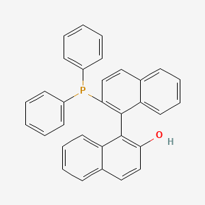 Chemical structure of 2'-(Diphenylphosphino)[1,1'-binaphthalen]-2-ol