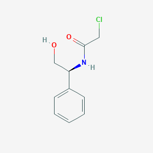 Chemical structure of (S)-2-Chloro-N-(2-hydroxy-1-phenylethyl)acetamide