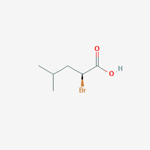 Chemical structure of (S)-2-Bromo-4-methylpentanoic acid