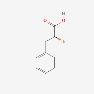 Chemical structure of (S)-2-Bromo-3-phenylpropionic acid