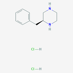 Chemical structure of (S)-2-Benzylpiperazine dihydrochloride