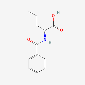 Chemical structure of N-Benzoyl-L-norvaline