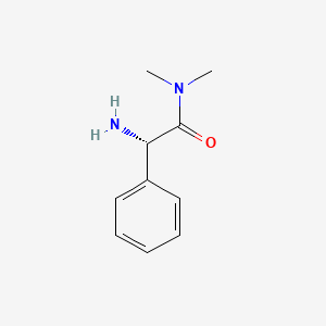 Chemical structure of (S)-2-Amino-N,N-dimethyl-2-phenylacetamide