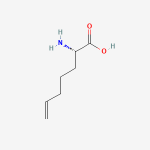 Chemical structure of (S)-2-Aminohept-6-enoic acid