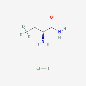 Chemical structure of (S)-2-Aminobutyramide-d3 Hydrochloride