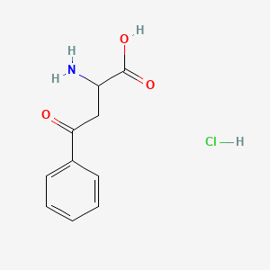 Chemical structure of 2-Amino-4-oxo-4-phenylbutanoic acid hydrochloride