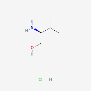 Chemical structure of (S)-2-Amino-3-methylbutan-1-ol hydrochloride