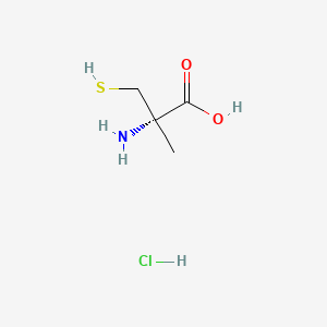 Chemical structure of (S)-2-Amino-3-mercapto-2-methylpropanoic acid hydrochloride
