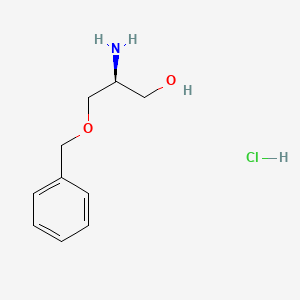 Chemical structure of (S)-2-Amino-3-(benzyloxy)propan-1-ol hydrochloride