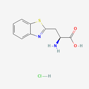 Chemical structure of (S)-2-Amino-3-(benzo[d]thiazol-2-yl)propanoic acid hydrochloride