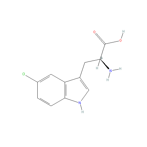 Chemical structure of 5-chloro-L-tryptophan