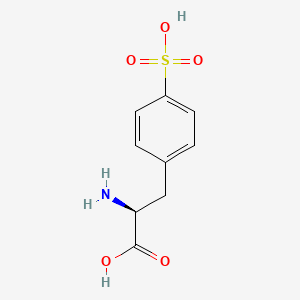 Chemical structure of (S)-2-Amino-3-(4-sulfophenyl)propanoic acid