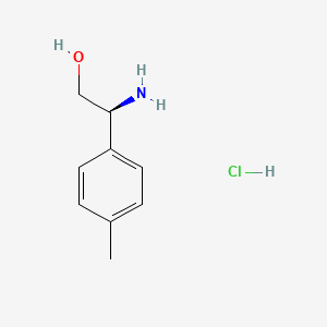 Chemical structure of (S)-2-Amino-2-(p-tolyl)ethanol hydrochloride