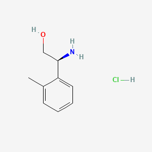 Chemical structure of (S)-2-Amino-2-(o-tolyl)ethan-1-ol hydrochloride