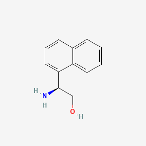 Chemical structure of (S)-2-Amino-2-(naphthalen-1-yl)ethan-1-ol