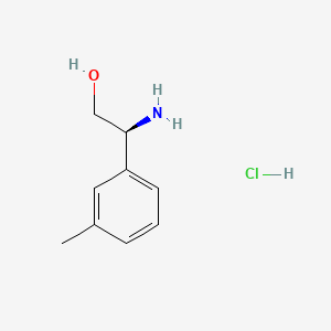Chemical structure of (S)-2-Amino-2-(m-tolyl)ethanol hydrochloride