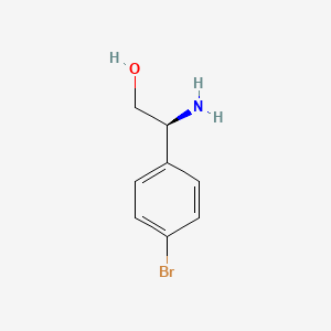 Chemical structure of (S)-2-Amino-2-(4-bromophenyl)ethanol