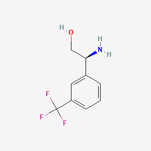 Chemical structure of (S)-2-Amino-2-(3-trifluoromethylphenyl)ethanol