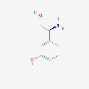 Chemical structure of (S)-2-Amino-2-(3-methoxyphenyl)ethanol