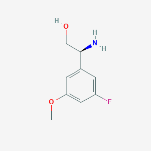 Chemical structure of (S)-2-Amino-2-(3-fluoro-5-methoxyphenyl)ethanol