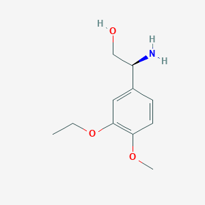 Chemical structure of (S)-2-Amino-2-(3-ethoxy-4-methoxyphenyl)ethanol