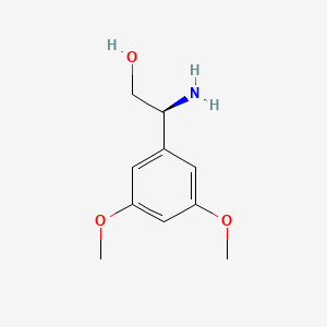 Chemical structure of (S)-2-Amino-2-(3,5-dimethoxyphenyl)ethanol