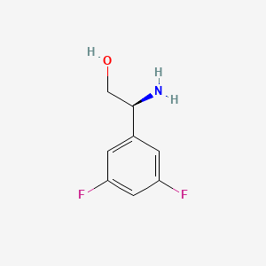 Chemical structure of (S)-2-Amino-2-(3,5-difluorophenyl)ethanol