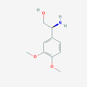 Chemical structure of (S)-2-Amino-2-(3,4-dimethoxyphenyl)ethanol