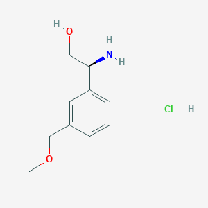 Chemical structure of (S)-2-Amino-2-(3-(methoxymethyl)phenyl)ethanol hydrochloride