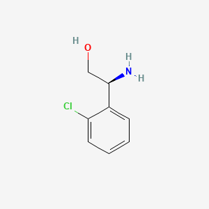 Chemical structure of (S)-2-amino-2-(2-chlorophenyl)ethanol