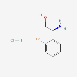 Chemical structure of (S)-2-Amino-2-(2-bromophenyl)ethanol hydrochloride