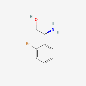 Chemical structure of (S)-2-Amino-2-(2-bromophenyl)ethanol