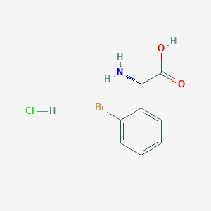 Chemical structure of (S)-2-Amino-2-(2-bromophenyl)acetic acid hydrochloride