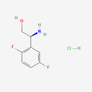 Chemical structure of (S)-2-Amino-2-(2,5-difluorophenyl)ethanol hydrochloride