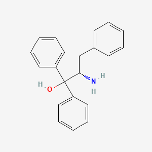 Chemical structure of (S)-2-Amino-1,1,3-triphenyl-1-propanol