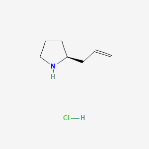 Chemical structure of (S)-2-Allylpyrrolidine hydrochloride