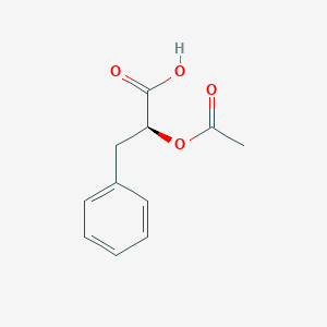 Chemical structure of (S)-2-Acetoxy-3-phenylpropanoic acid