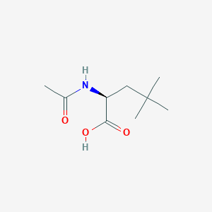 Chemical structure of (S)-2-Acetamido-4,4-dimethylpentanoic acid