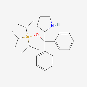 Chemical structure of 2-[alpha-(Triisopropylsiloxy)benzhydryl]pyrrolidine