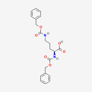 Chemical structure of 2,5-Bis-benzyloxycarbonylamino-pentanoic acid