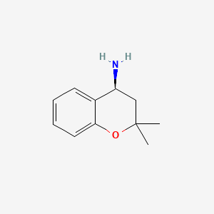 Chemical structure of (S)-2,2-Dimethylchroman-4-amine
