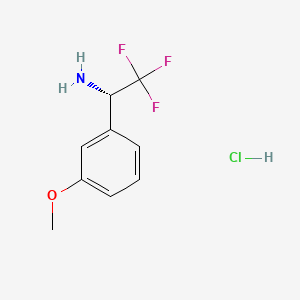 Chemical structure of (S)-2,2,2-Trifluoro-1-(3-methoxyphenyl)ethanamine hydrochloride