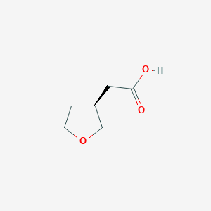 Chemical structure of (S)-2-(Tetrahydrofuran-3-yl)acetic acid