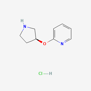 Chemical structure of (S)-2-(Pyrrolidin-3-yloxy)pyridine hydrochloride