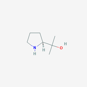 Chemical structure of (S)-2-(Pyrrolidin-2-yl)propan-2-ol