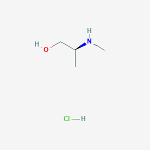 Chemical structure of (S)-2-(Methylamino)propan-1-ol hydrochloride