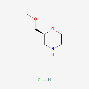 Chemical structure of (S)-2-(Methoxymethyl)morpholine hydrochloride