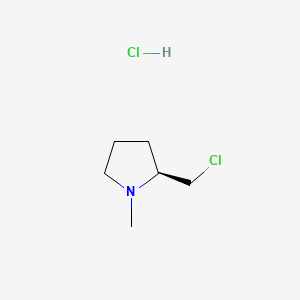 Chemical structure of (S)-2-(Chloromethyl)-1-methylpyrrolidinium chloride