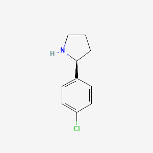 Chemical structure of (S)-2-(4-Chlorophenyl)pyrrolidine