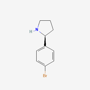 Chemical structure of (S)-2-(4-Bromophenyl)pyrrolidine